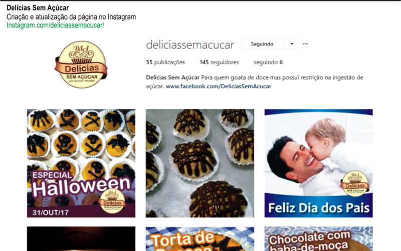 instagram delícias sem açúcar